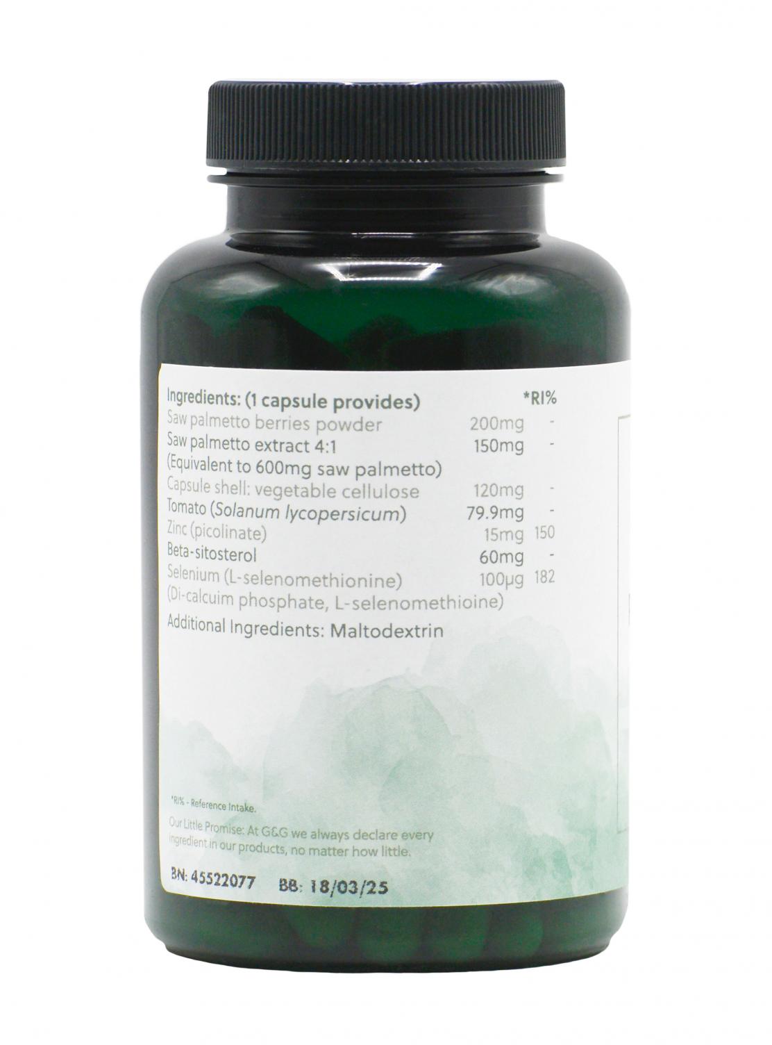Saw Palmetto and Zinc 120's