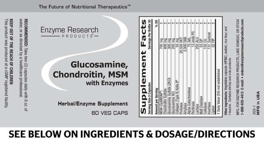 Glucosamine, Chondroitin, MSM with Enzymes 60's (Currently Unavailable)