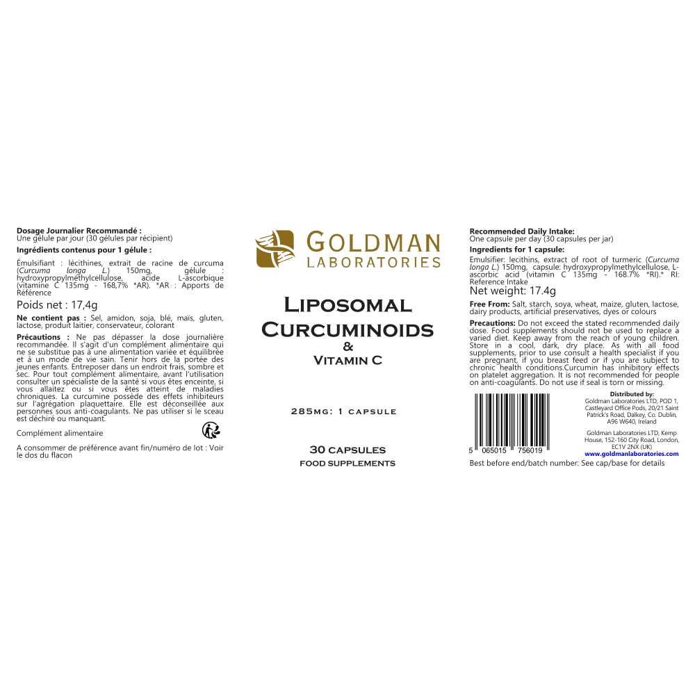 Liposomal Curcuminoids & Vitamin C 30s