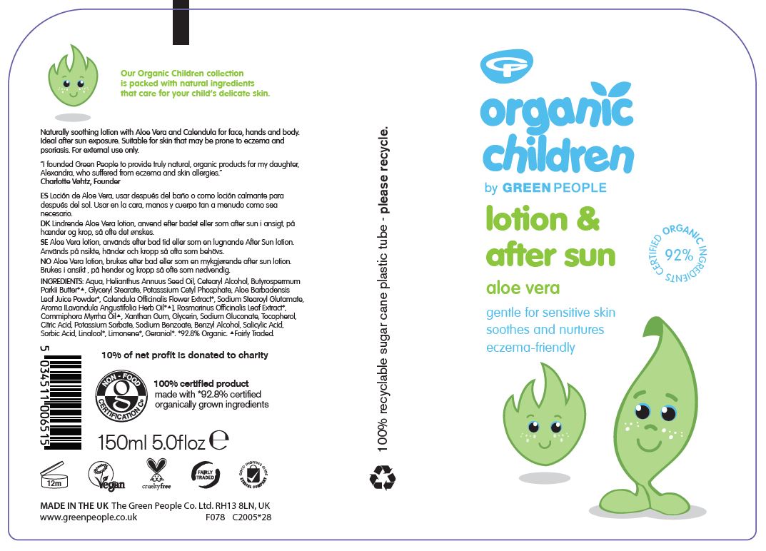 Organic Children Lotion & Aftersun Aloe Vera 150ml