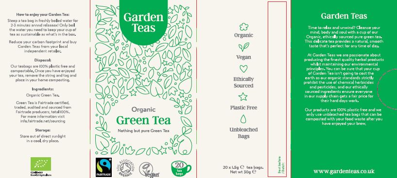 Organic Fairtrade Green Tea 20 Teabags