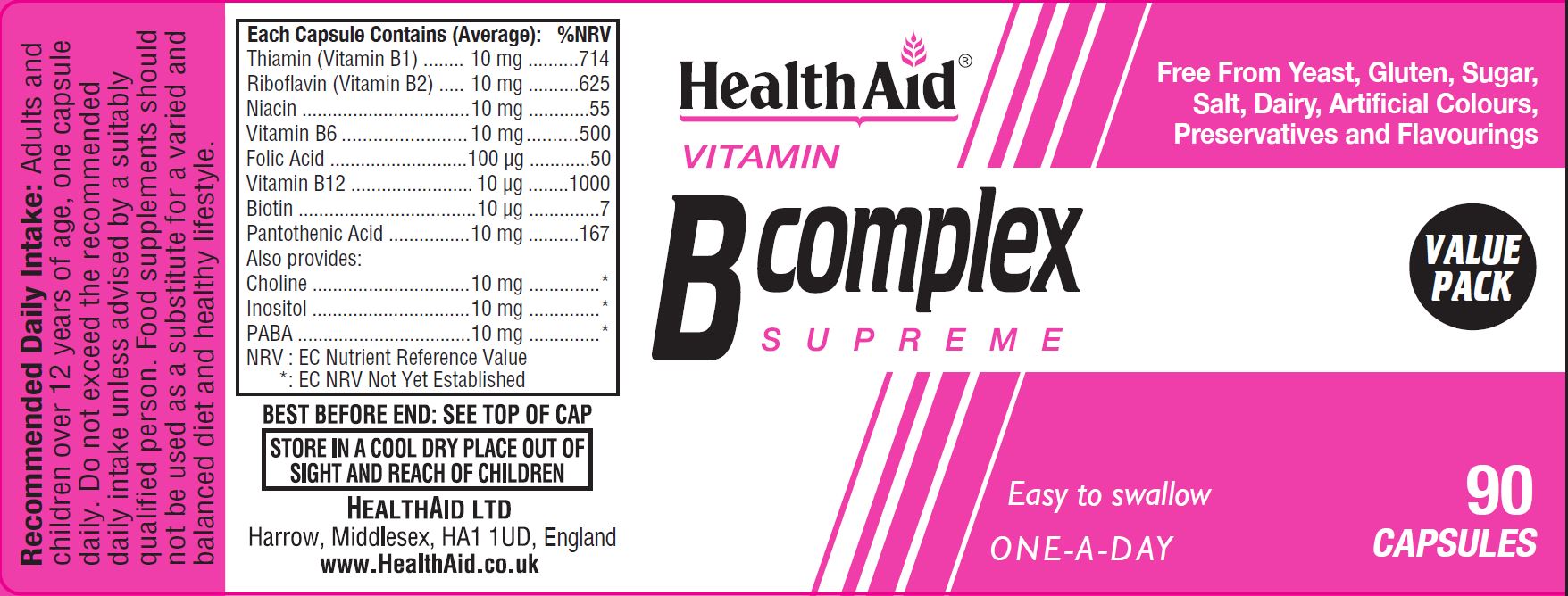 Vitamin B Complex Supreme 90's