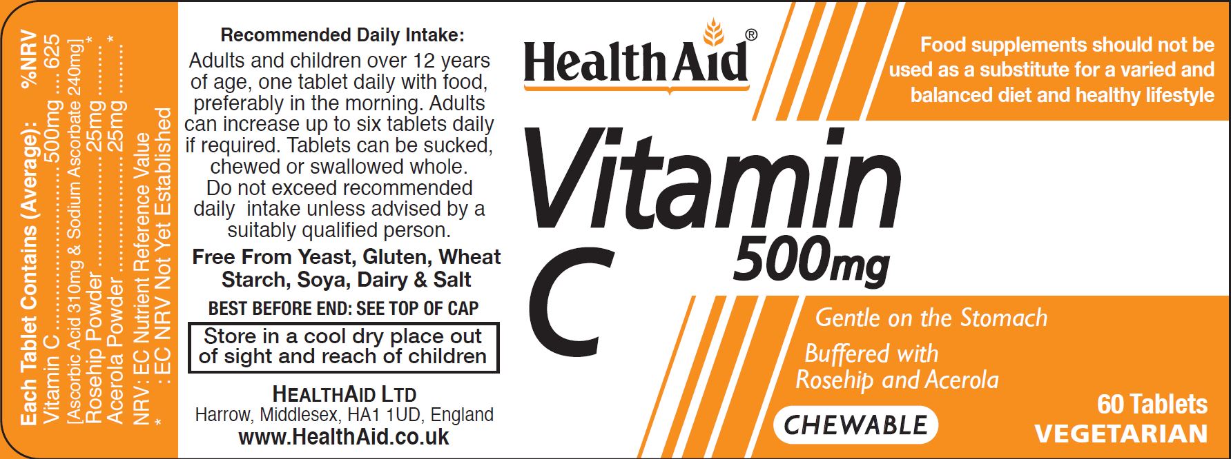 Vitamin C 500mg Chewable 60s