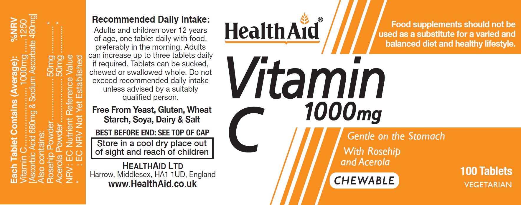 Vitamin C 1000mg Chewable 100's