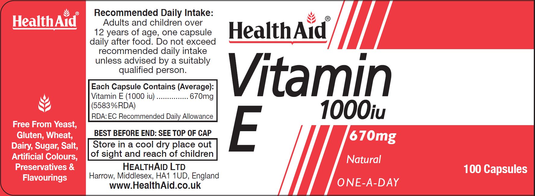 Vitamin E 1000iu 100's