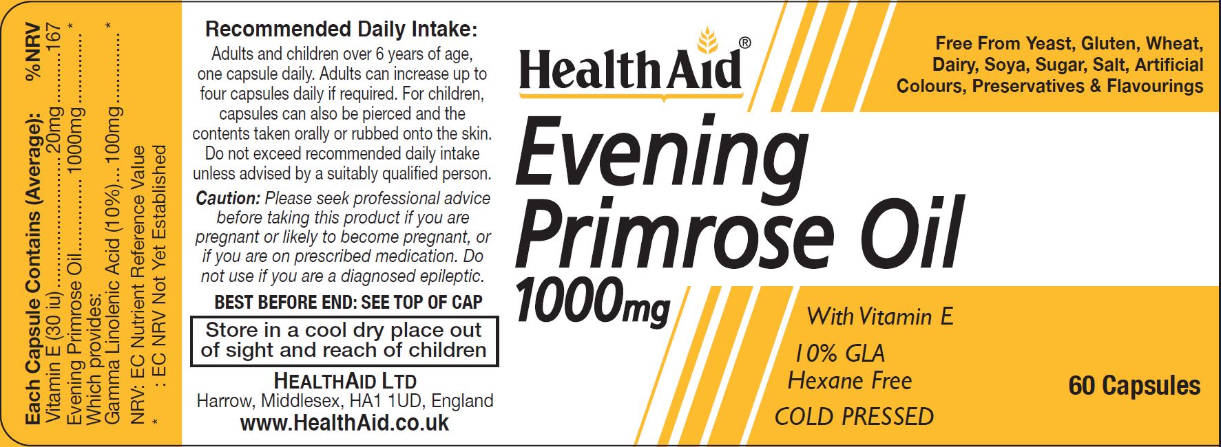 Evening Primrose Oil 1000mg   60's