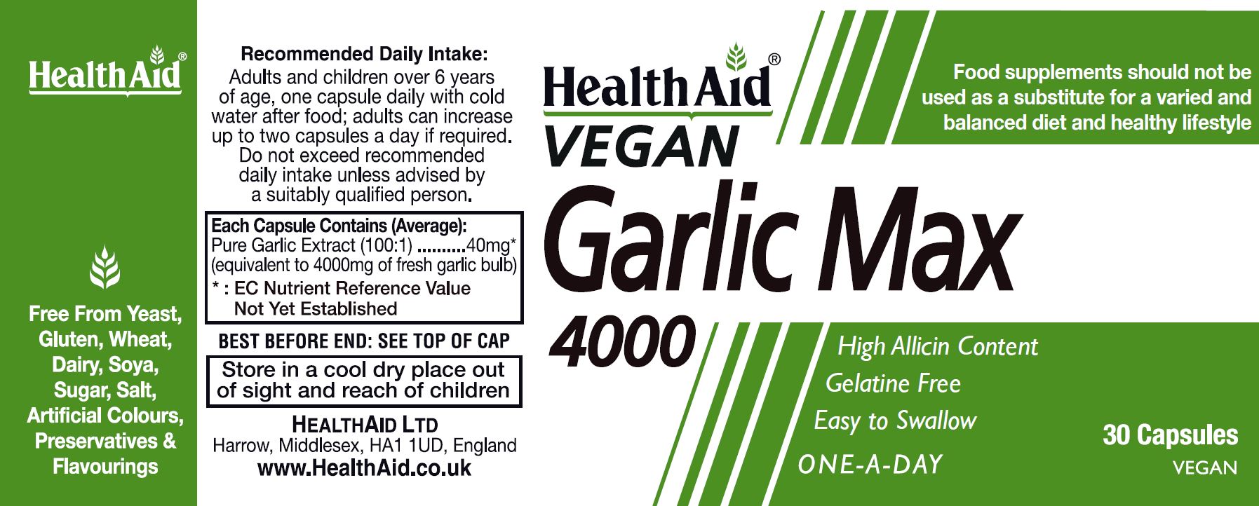 Vegan Garlic Max 4000 30s