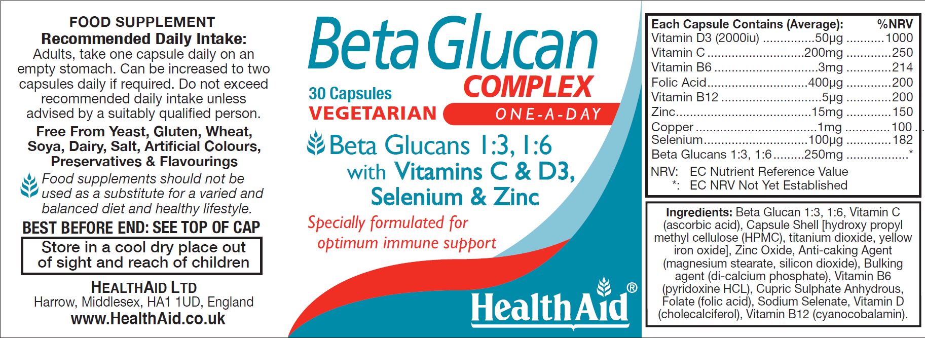 Beta-Glucan Complex 30's