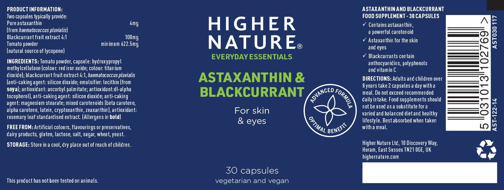 Astaxanthin & Blackcurrant 30's