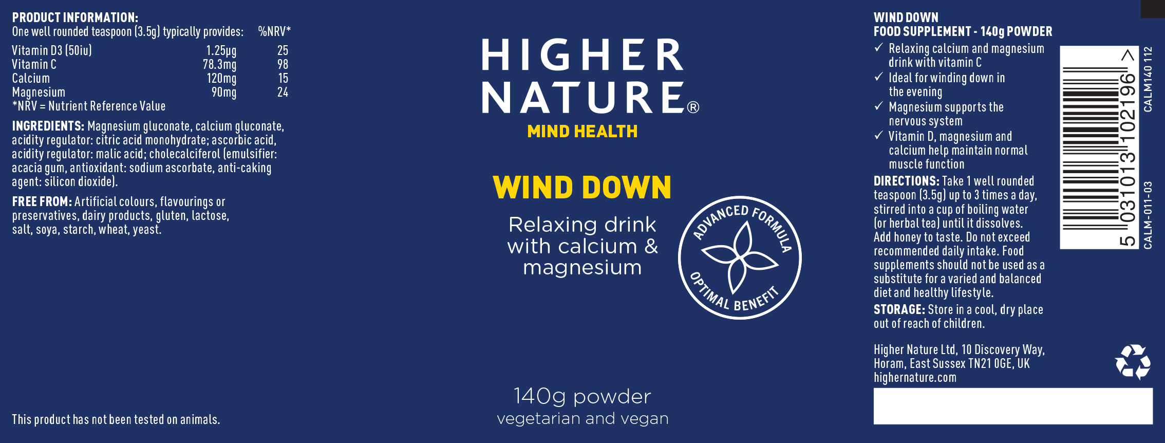 Wind Down (formerly Calma-C) 140g