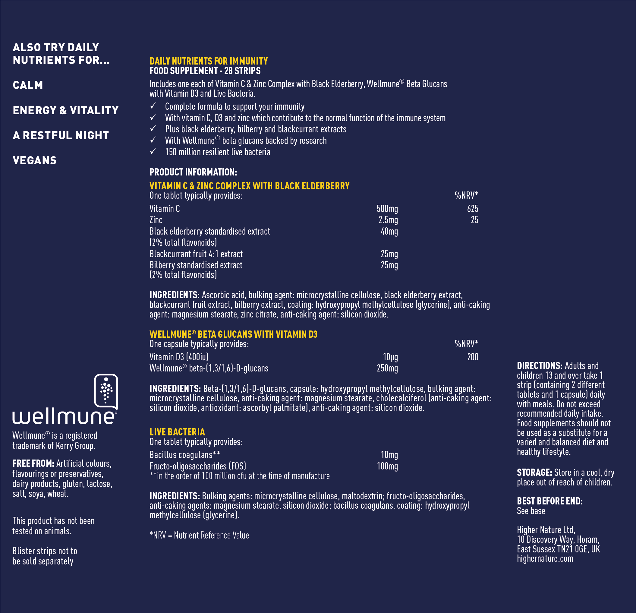 Daily Nutrients For Immunity 28 Days Supply