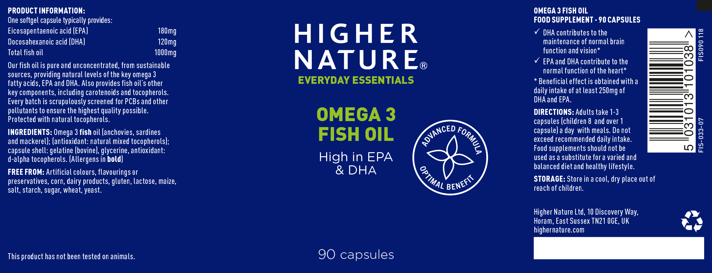 Omega 3 Fish Oil 90's