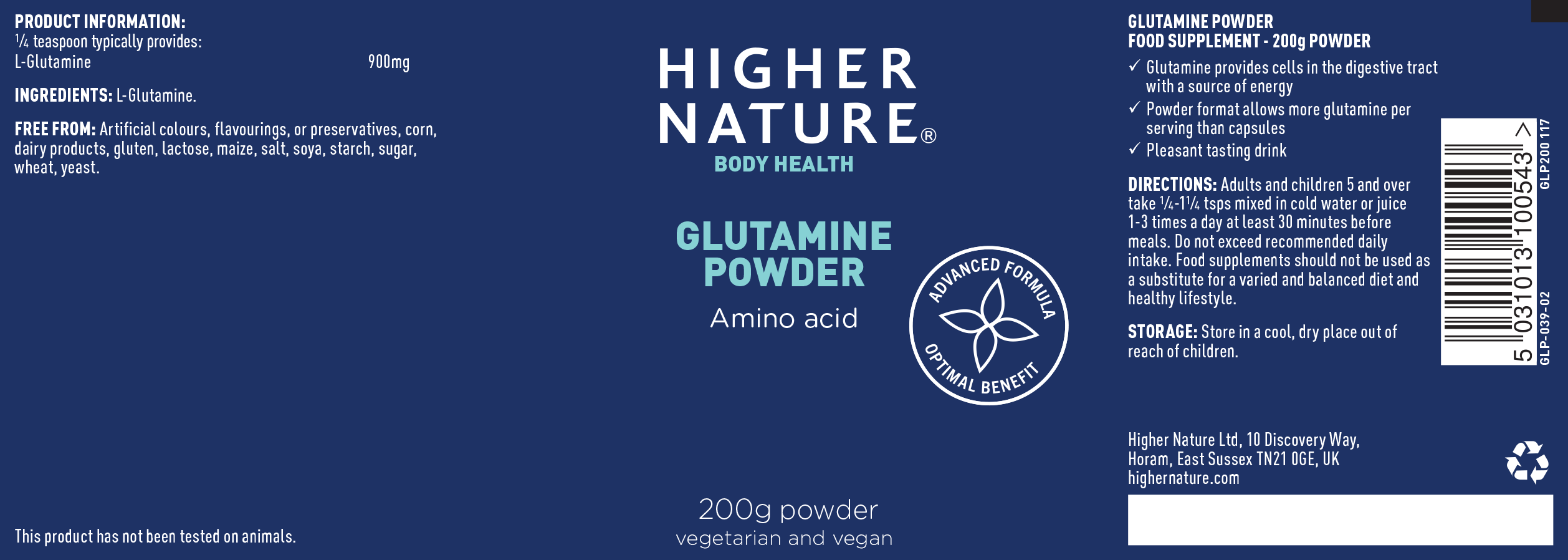 Glutamine Powder Amino Acid 200g