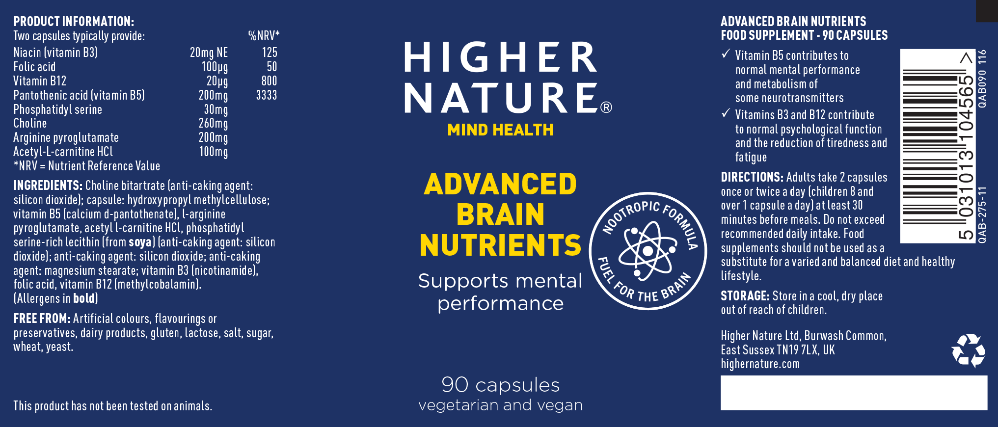 Advanced Brain Nutrients 90s