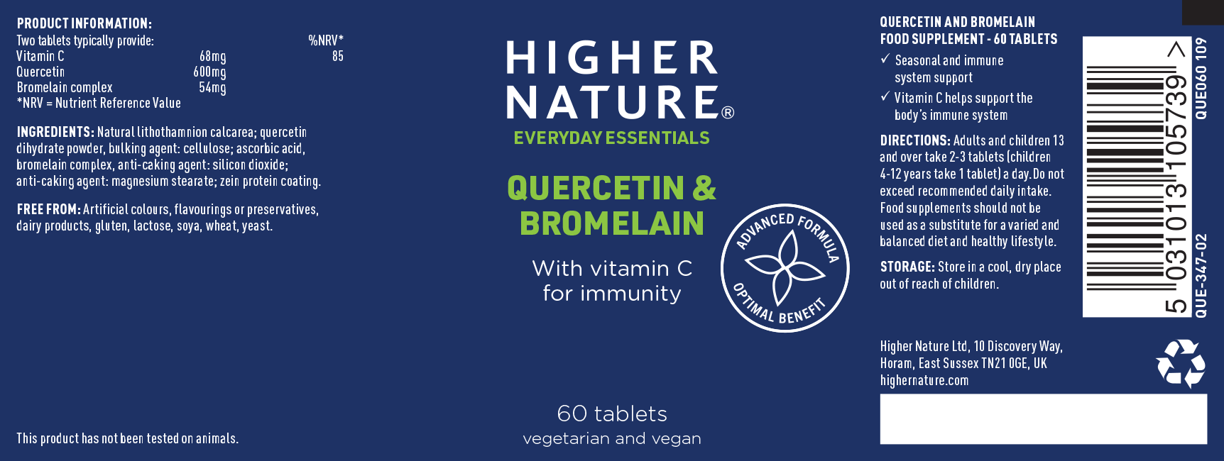 Quercetin & Bromelain 60's