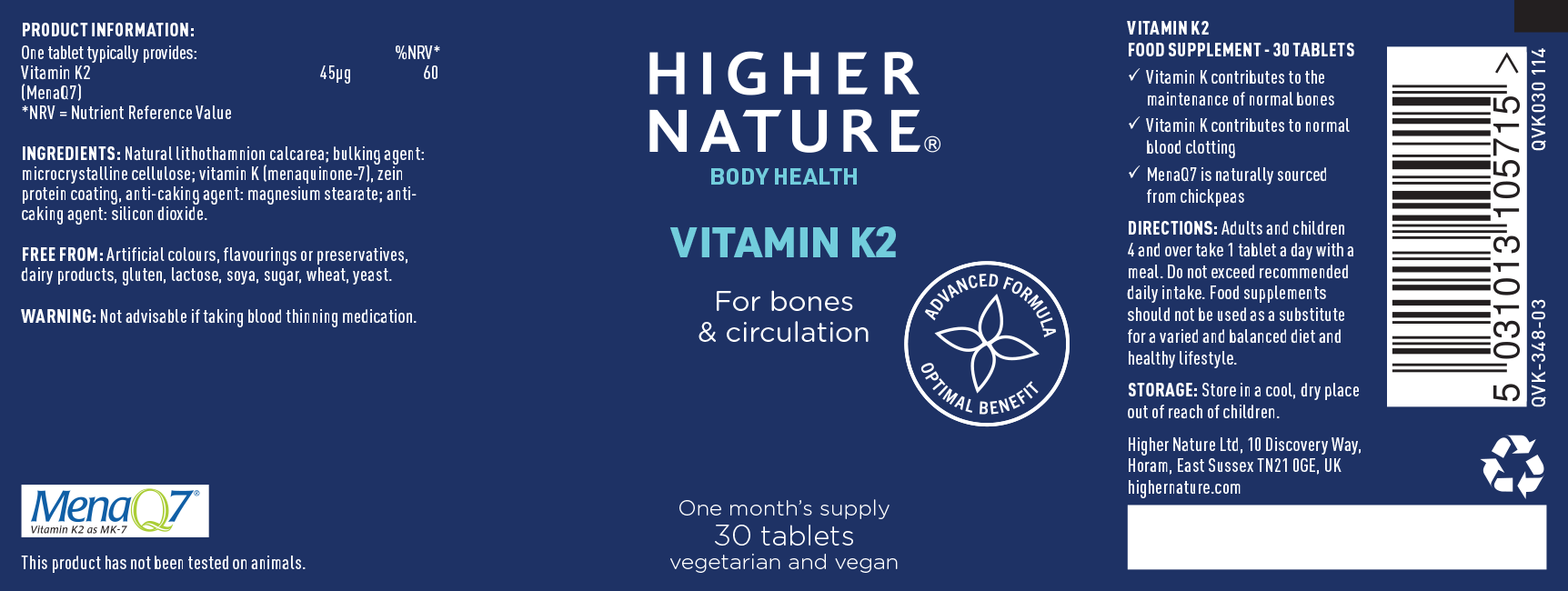 Vitamin K2 30's