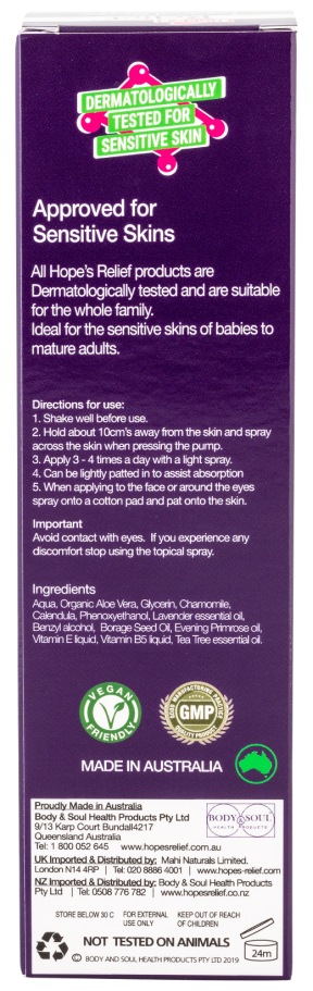 Topical Spray Dry Skin Itchy Skin 90ml