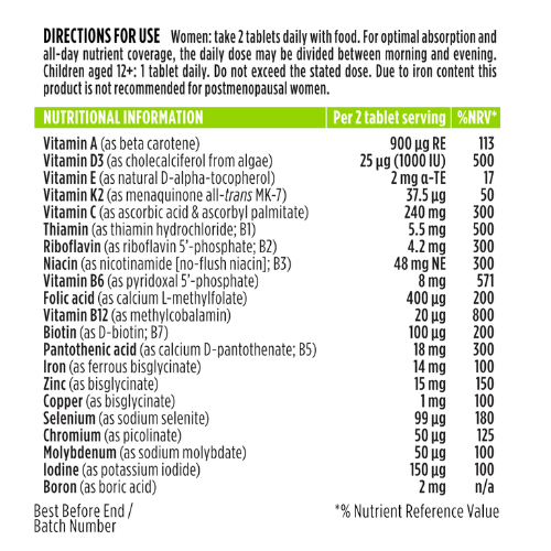 Pure & Essential Multivitamin & Minerals For Women 60s