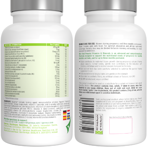 Be Kind Prenatal Vitamins & Minerals 60s