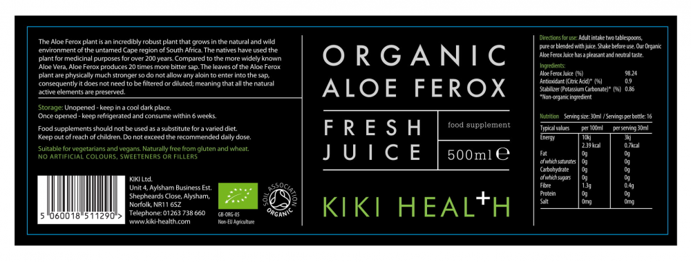 Organic Aloe Ferox 500ml
