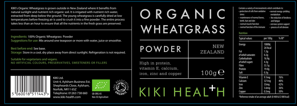 Organic Wheatgrass Powder 100g