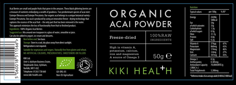 Organic Acai Powder 50g