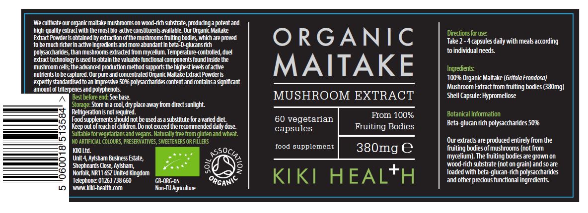Organic Maitake Mushroom Extract Capsules 60's