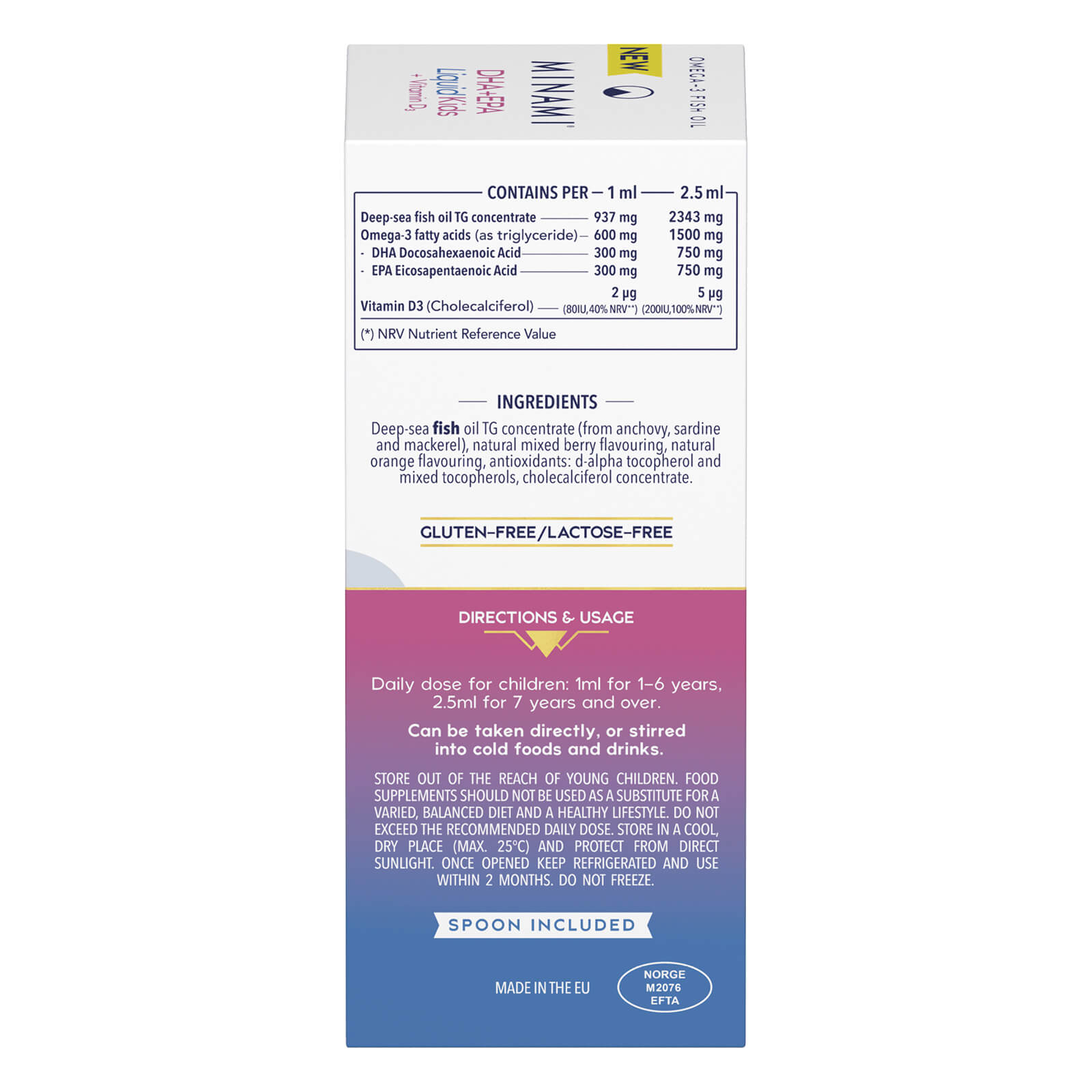 DHA + EPA Liquid Kids + Vitamin D3 100ml