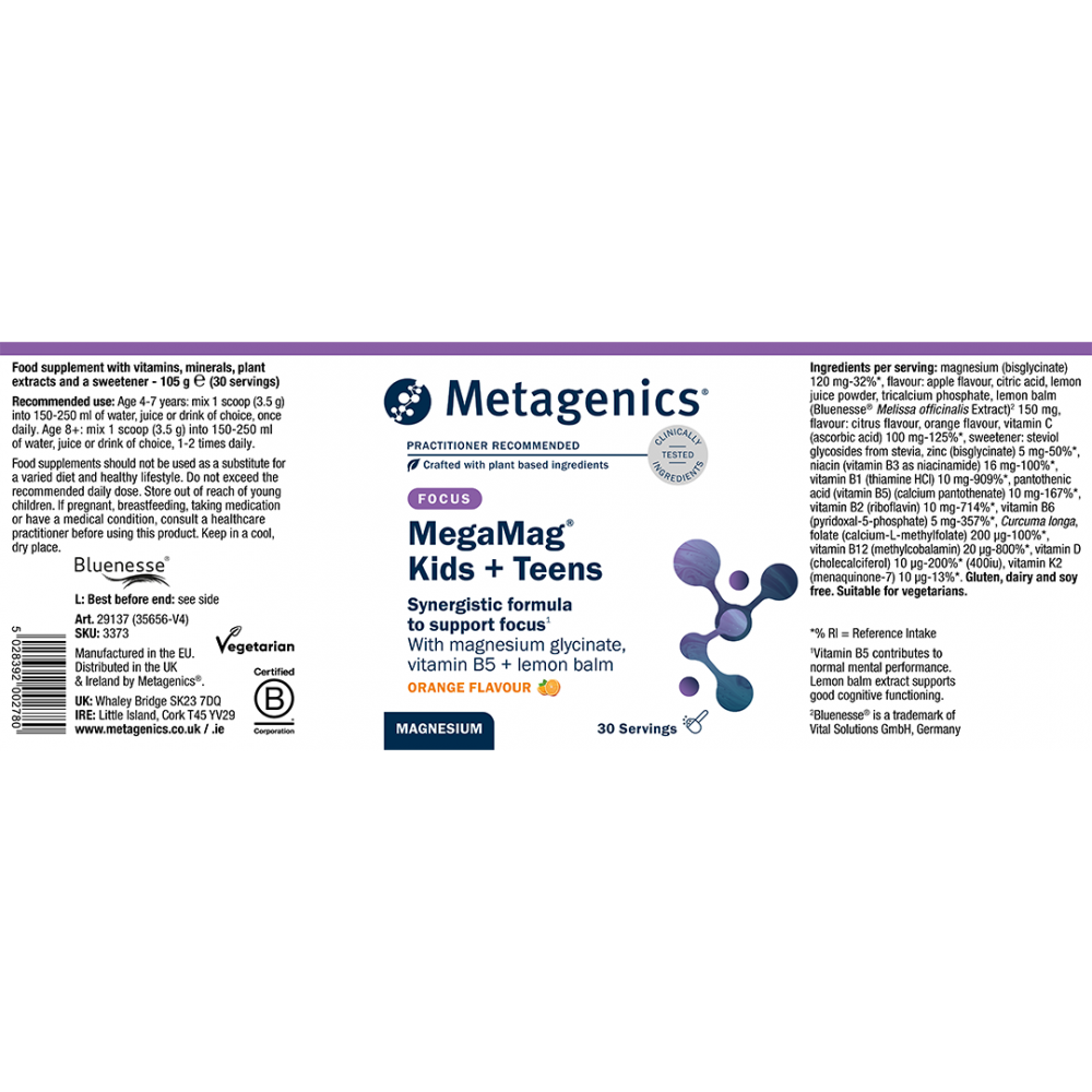 MegaMag Kids + Teens 30 Servings (Formerly Nutri Adv. NUT-3373)