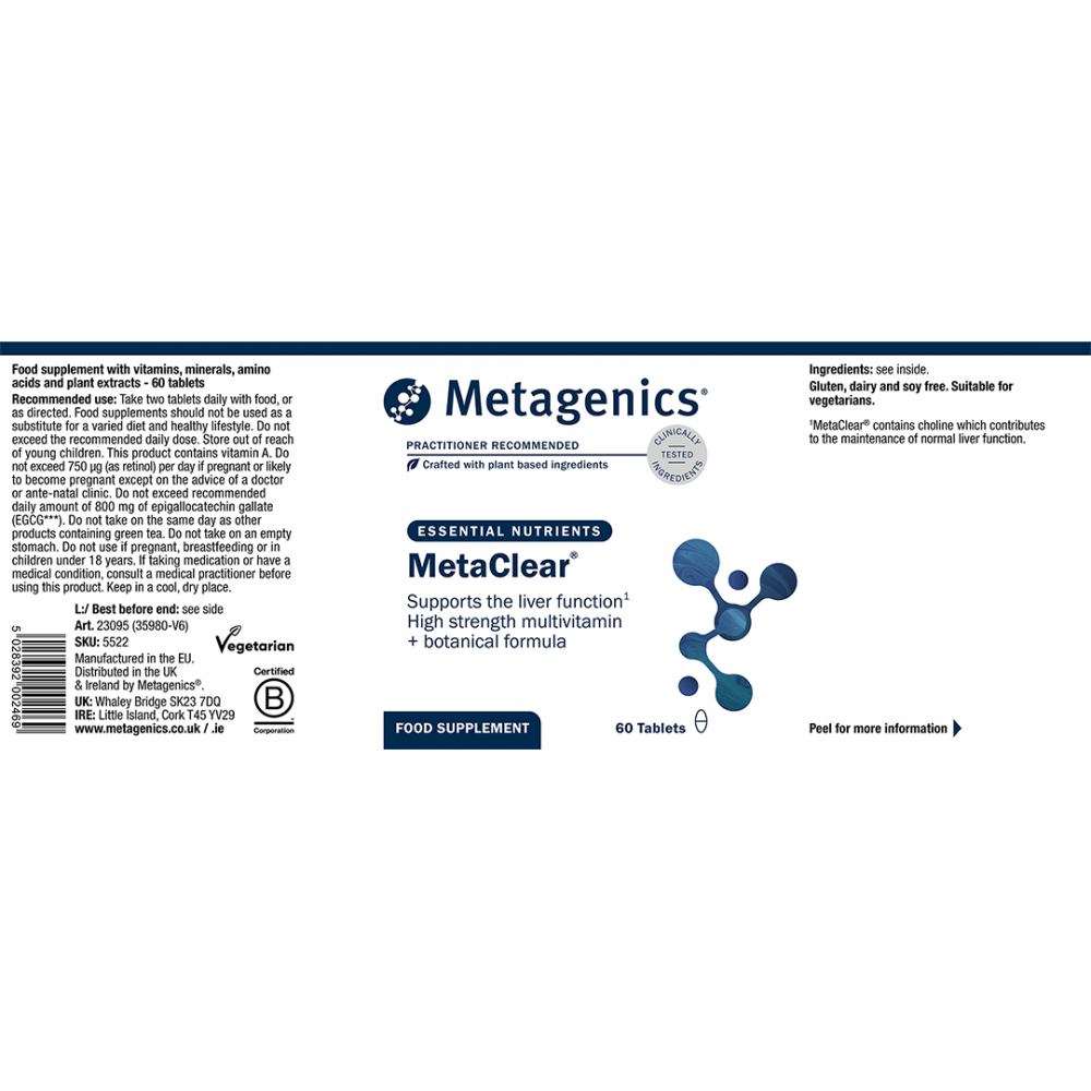 MetaClear 60s (Formerly Nutri Adv. NUT-5522)