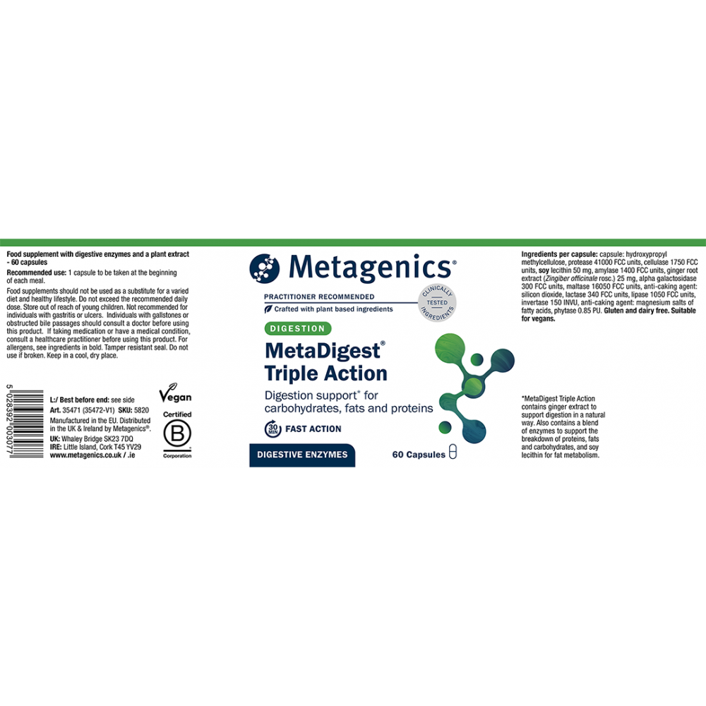 MetaDigest Triple Action 60s (Reformulated Nutri Adv. Similase  NUT-5600)