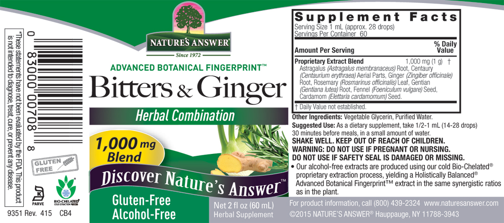 Bitters & Ginger (Alcohol Free) 60ml