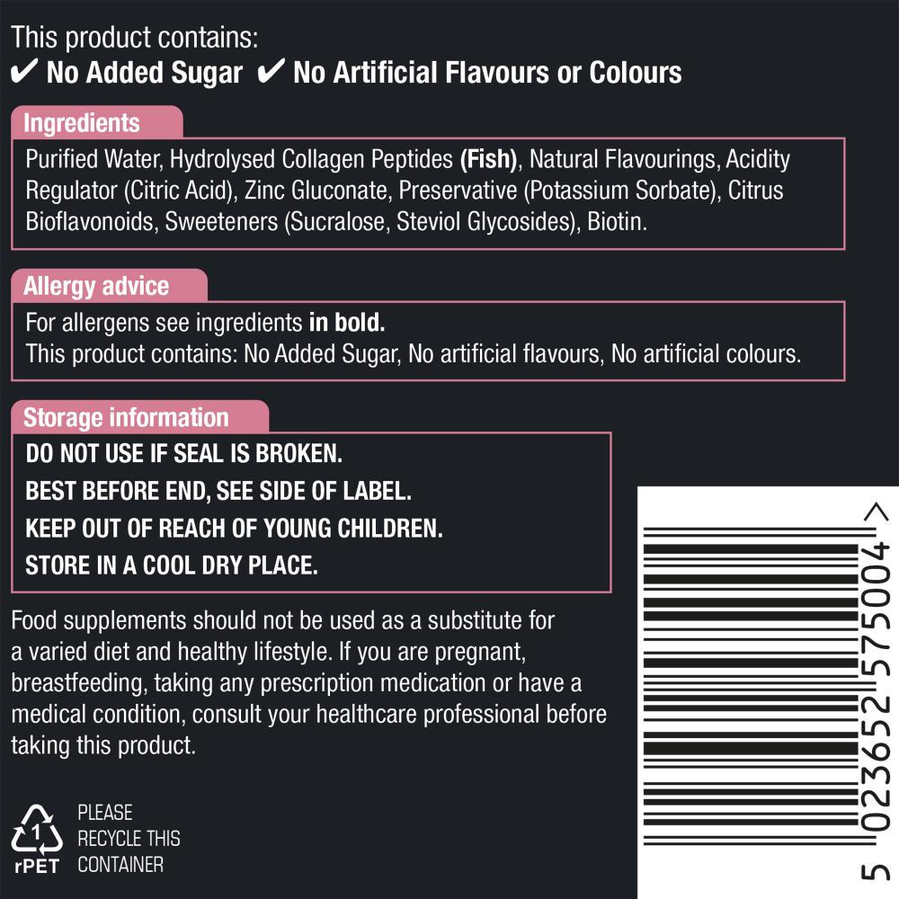 Collagen Liquid Strawberry & Lime Flavour 500ml