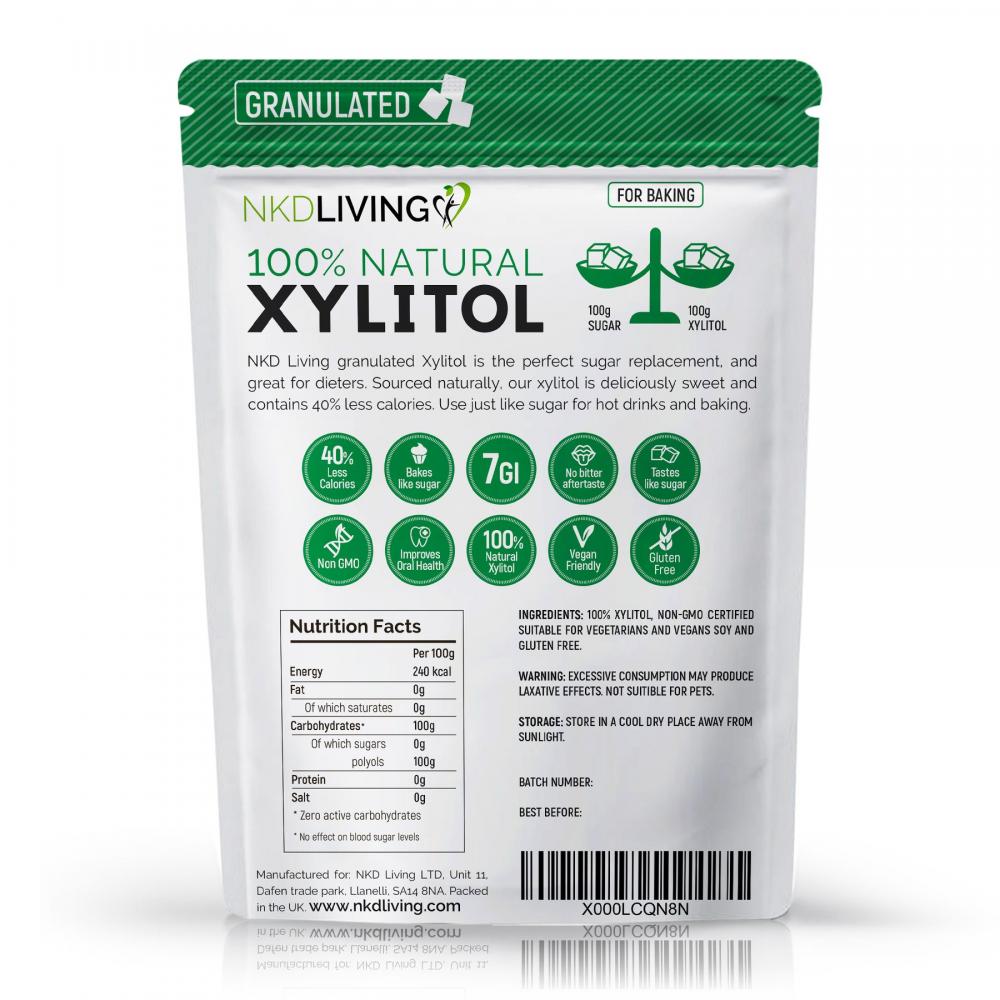 100% Natural Xylitol Natural Sugar Replacement 1kg (Granulated)