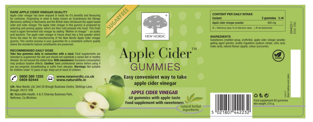 Apple Cider Gummies 210g 60's