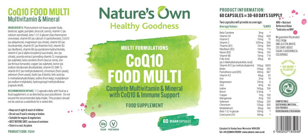 CoQ10 Food Multi 60's