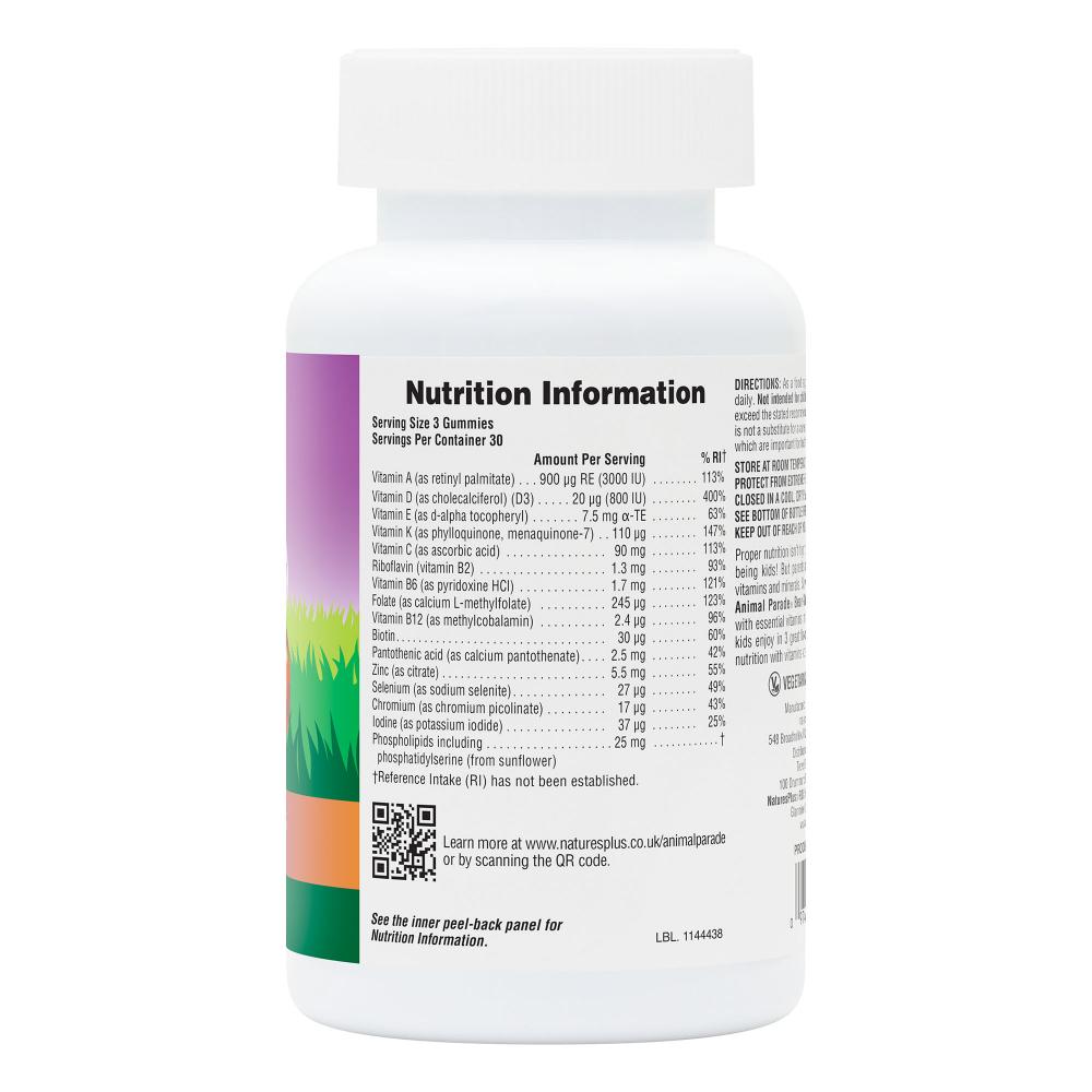 Animal Parade Multivitamin Gummies Cherry, Grape & Orange Flavours 90s