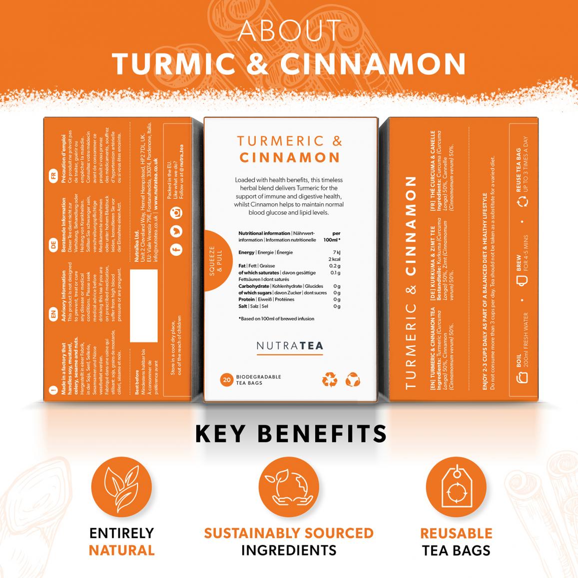 Turmeric & Cinnamon Tea Bags 20's