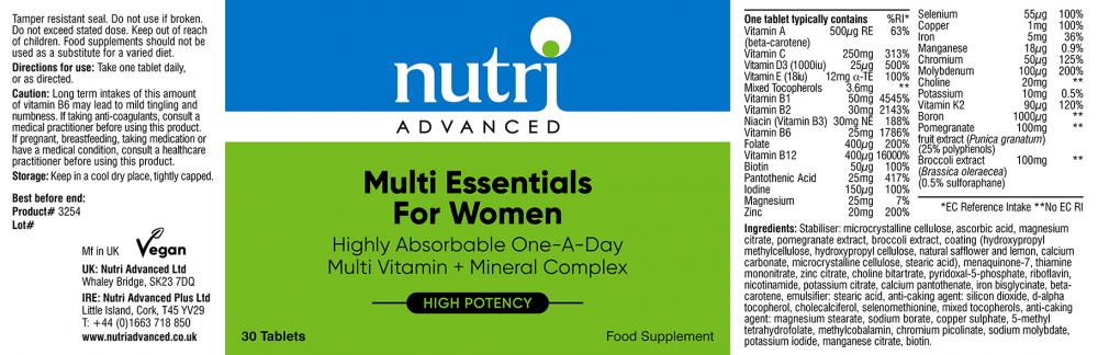 Multi Essentials For Women 30's