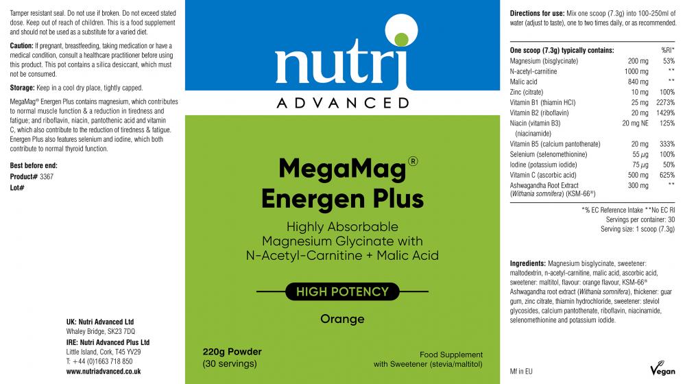 MegaMag Energen Plus Orange 220g