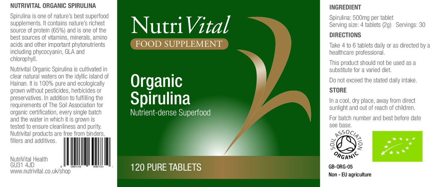 Organic Spirulina Tablets 120's