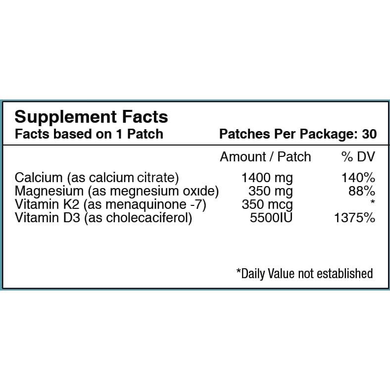 Vitamin D3 + Calcium Patch 30's