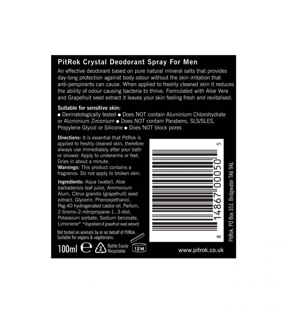 Crystal For Men Deodorant Spray 100ml