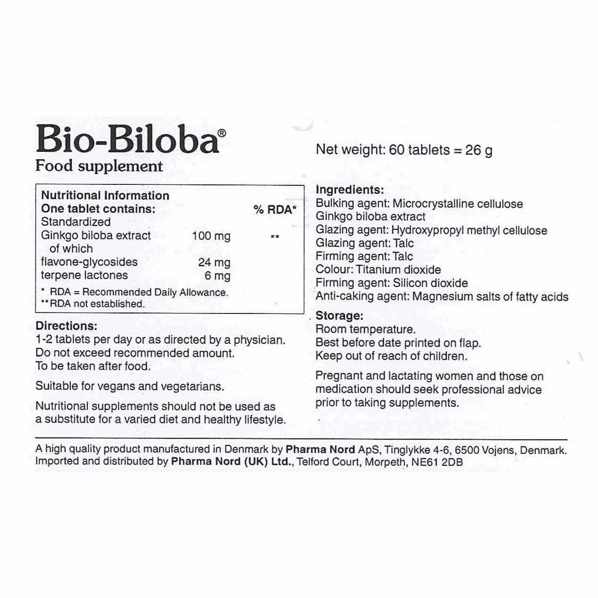 Bio-Biloba 100mg 60's (Currently Unavailable)