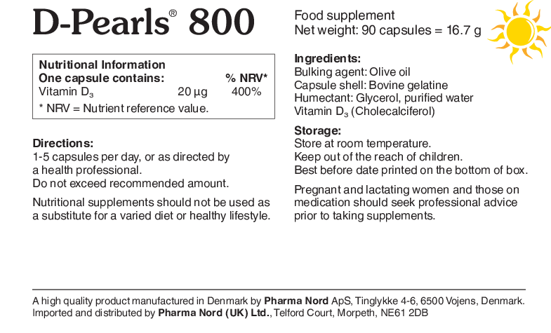 D-Pearls 800 Bio-Vitamin D3 90's