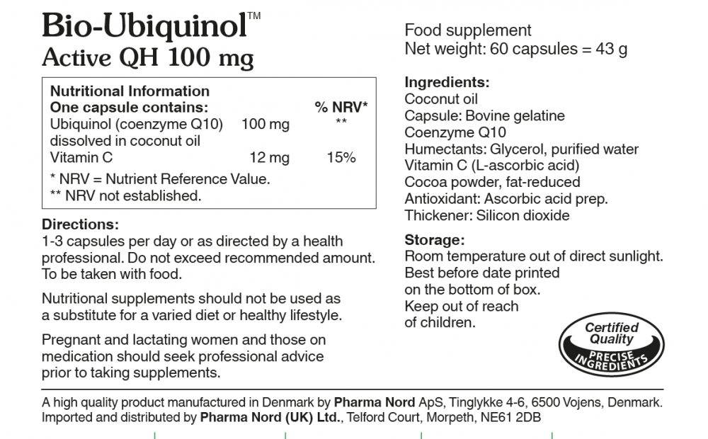 Bio-Ubiquinol Active QH 100mg 60's