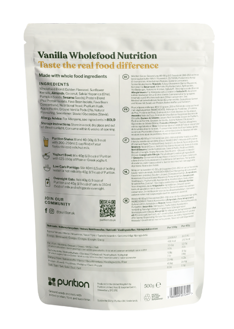 Wholefood Nutrition Vanilla Vegan 500g