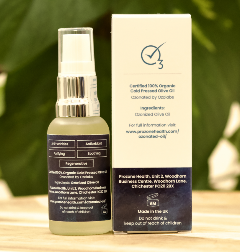 100% Organic Cold-Pressed Ozonated Olive Oil 30ml