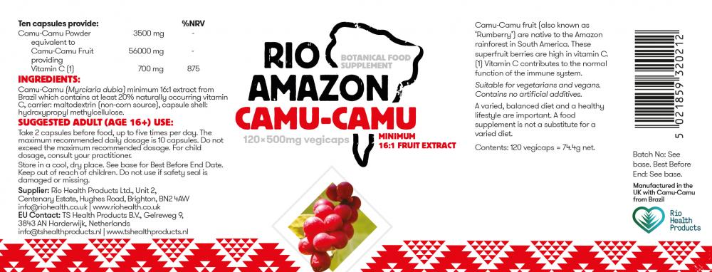 Camu-Camu 16:1 Fruit Extract 500mg 120's