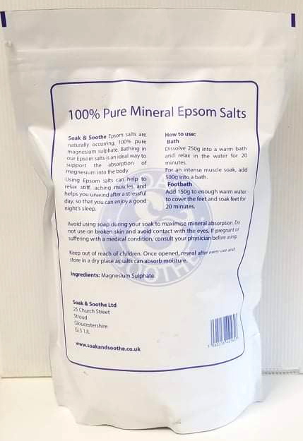100% Pure Mineral Epsom Salts 2kg